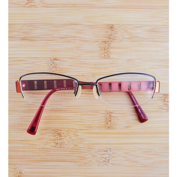 Charmant Nodoka Eyeglasses Rectangular Half Frame ND10182 BK 52 17 140 - Picture 2 of 8